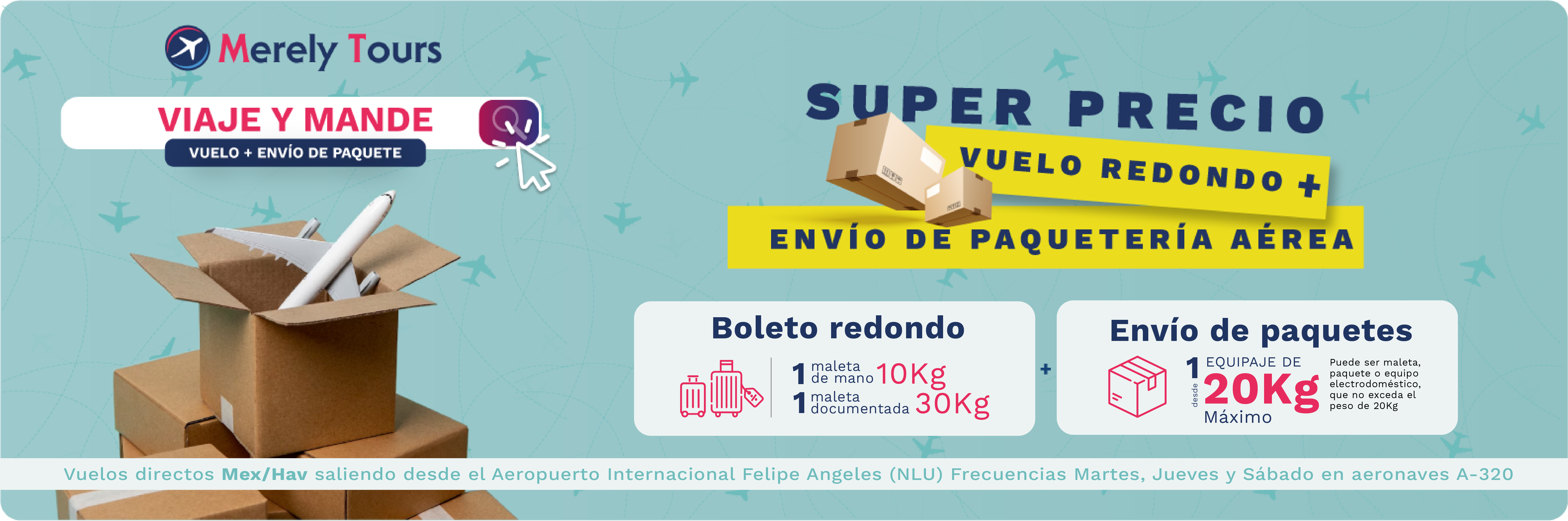 Oferta envío más vuelo MerelyTours